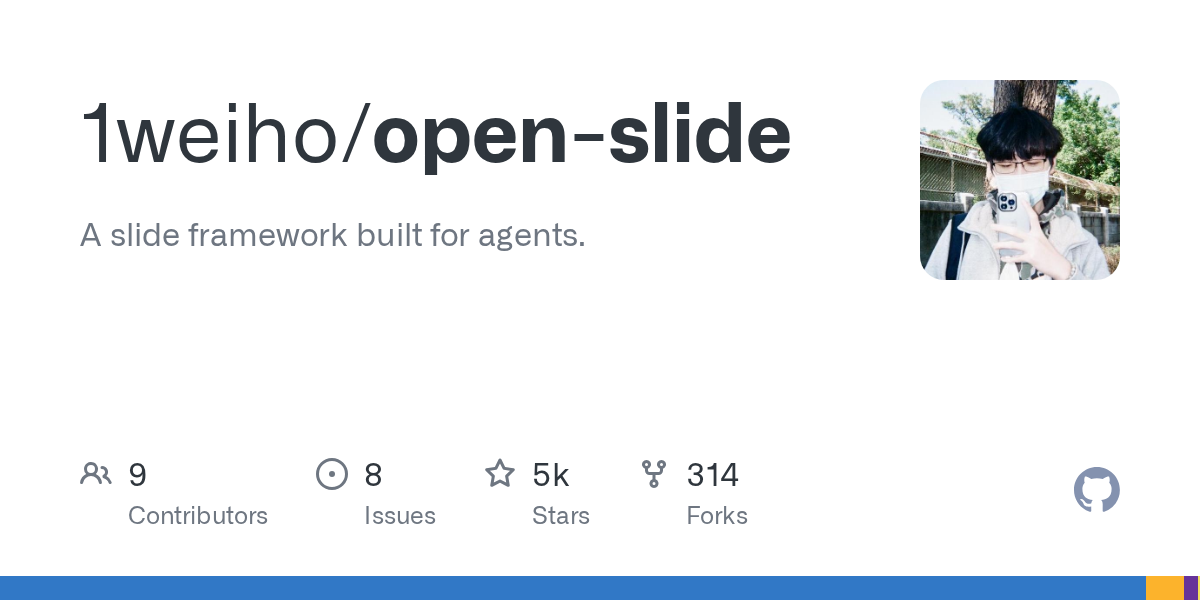 open-slide：用 Claude Code 寫簡報，4 千星 AI agent 簡報框架